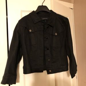 BCBGMAXAZRIA BLACK DENIM JACKET